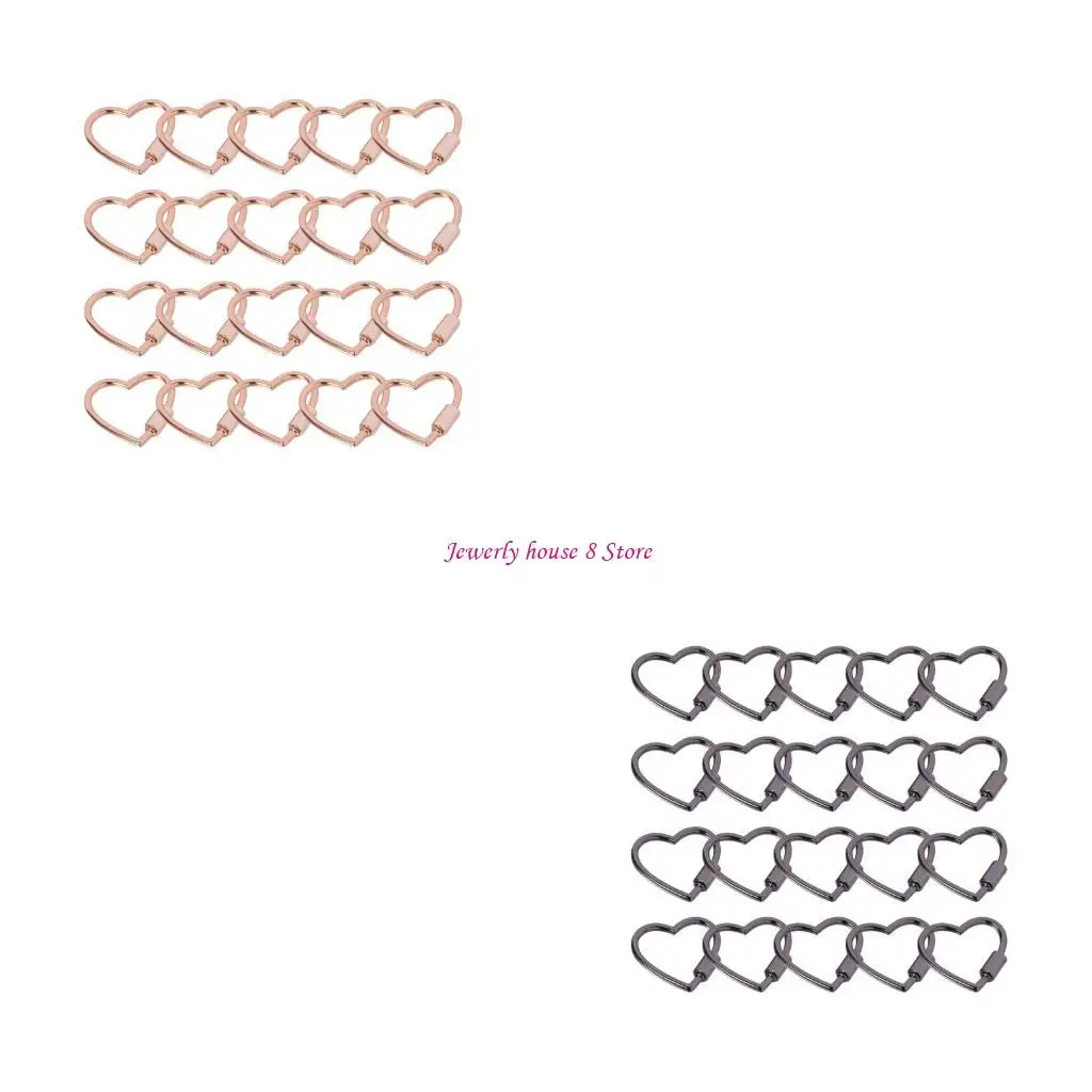 

Unique Heart Shaped Alloy Screw Clasp for Bags Keychains DIY Jewelry Accessories
