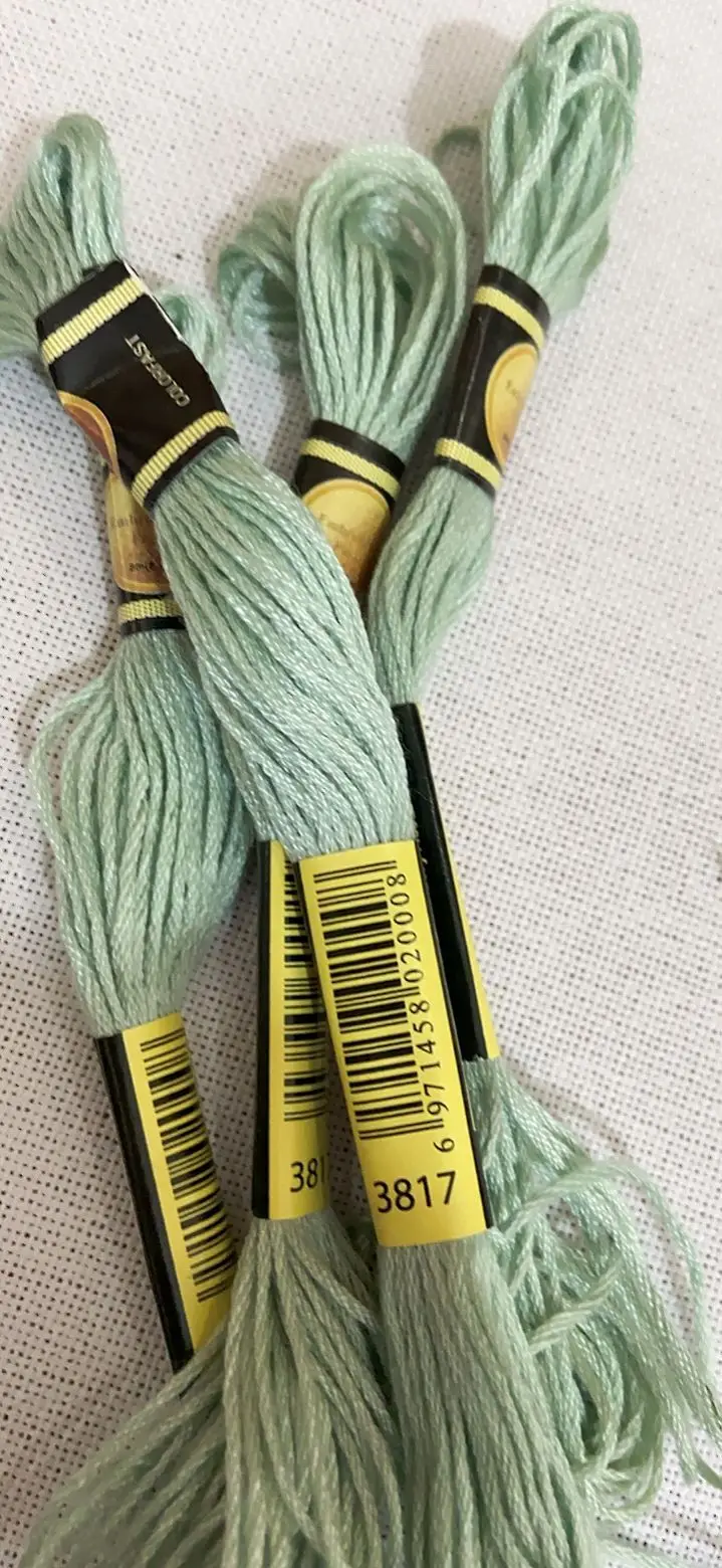 

10 шт./лот, набор ниток для вышивки крестиком, нить для вышивания для начинающих, браслет для рукоделия «сделай сам», Craft8M, моток без повторения, Радуга DMC 3817