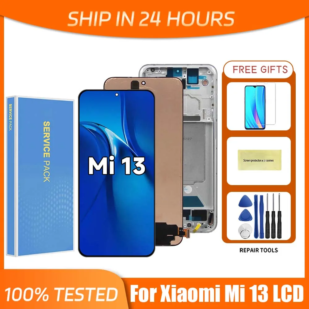 For Xiaomi 13 6.36\'\'For Mi 13 Mi13 2211133C 2211133G LCD Display Touch Screen Digitizer Assembly Replacement