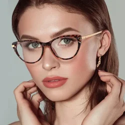 Anti Blue Light Eyewear New Cat Eye Glasses Women Brand Designer Vintage Clear Eyeglasses Optical Frame Oculos Lunette Homme