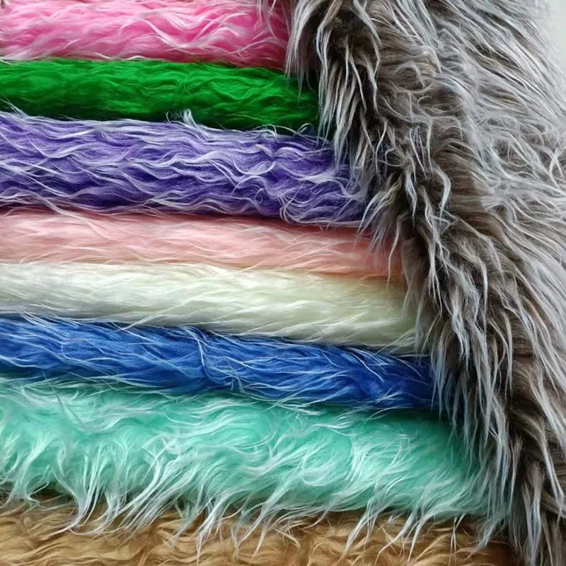 Artificial Soft Plush Fabric Long Faux Fur Fabric For Sewing Clothes Jewelry Background Cloth Cosplay Fabric Doll Toy DIY Crafts