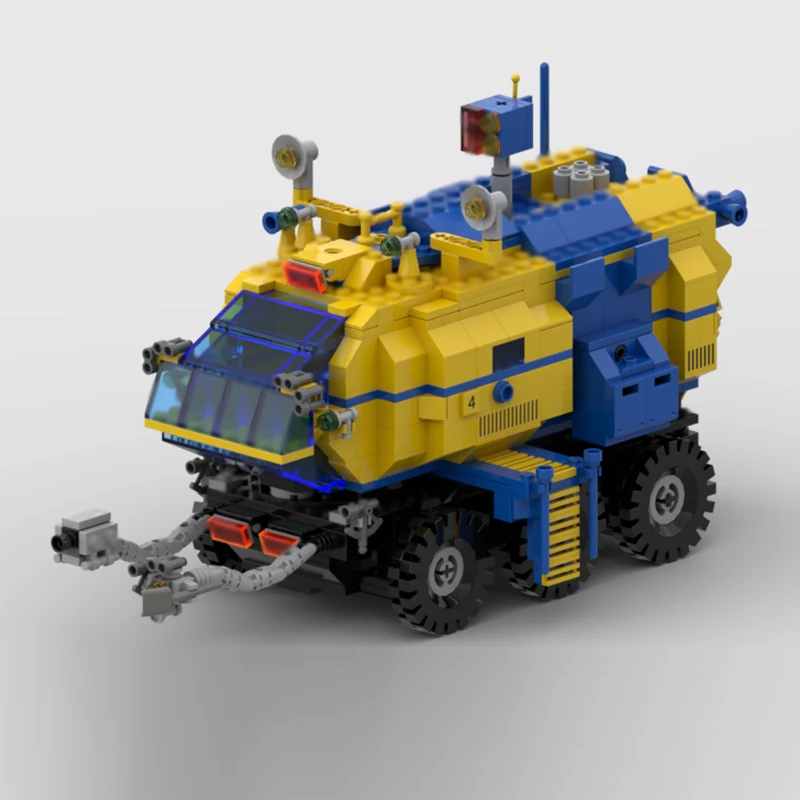 City Car Model MOC Building Bricks Vintage Exploration Rover Modular Technology Children Holiday Gifts Assemble Toys Suit