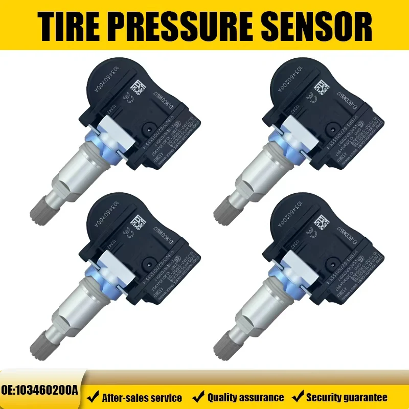 1/4PCS 433MHZ Reifendruckkontrollsystem TPMS Passend für Tesla Model 3 S X Y Ersatz für 1034602-00-A, 103460-200-B