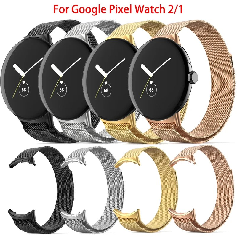 Milanaise-Loop-Armband für Google Pixel Watch 2, magnetisches Armband, Armband für Google Pixel Watch, Edelstahlband Correa