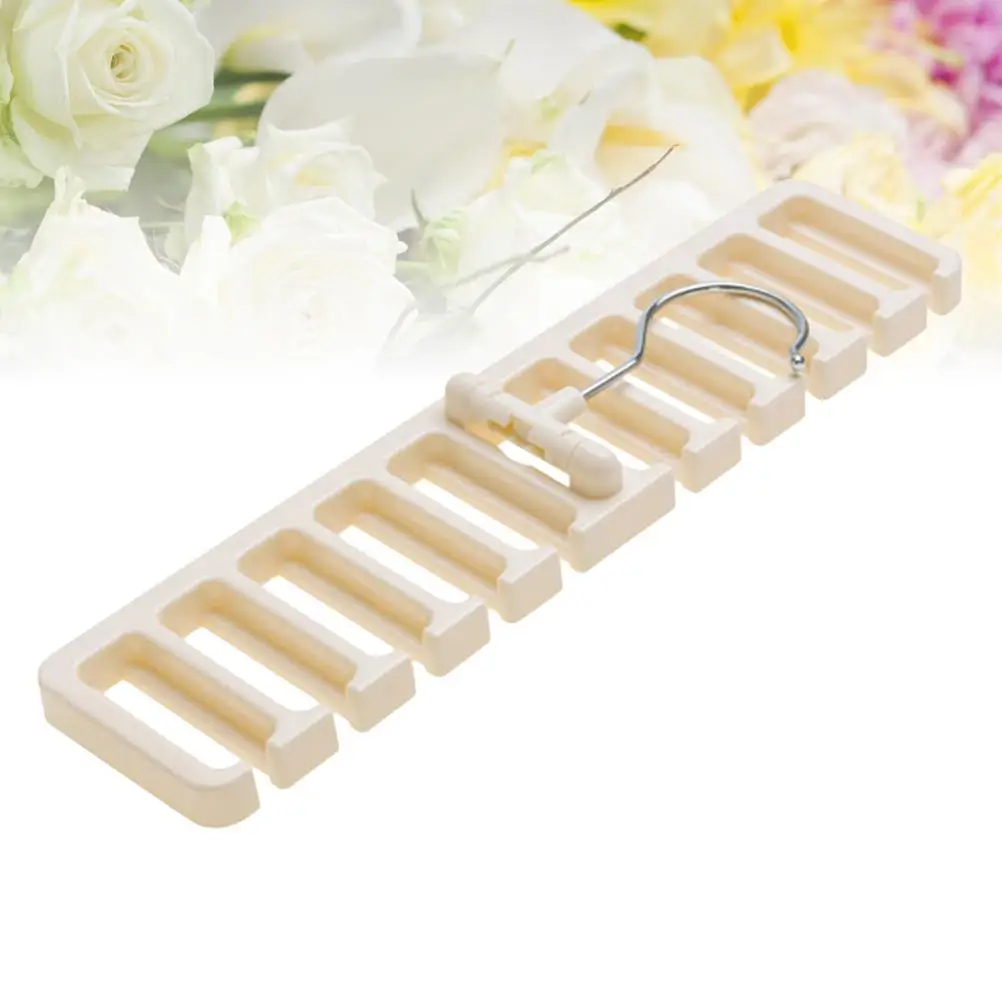 

Belt Hanging Rack Storage Organizer for Closet Space Saver Tie Scarf Hanger Beige Color Long Lasting ABS Iron Material