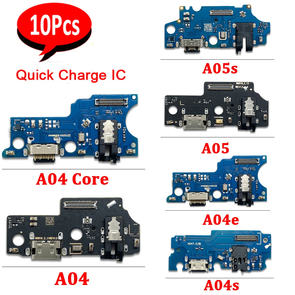 10 sztuk, Gniazdo ładowania USB, Port, Złącze, Płytka Flex do ładowania dla Samsung A06 A04E A04 Core A04S A047F A05 A05S