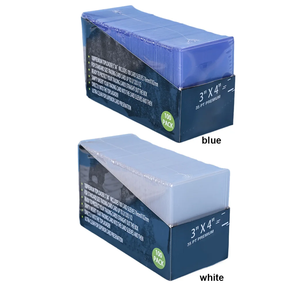 100PCS 3 In X 4 In Baseball Card Protector 35 PT Toploads for Cards Card Sleeve Protector for Sports Cards Trading Cards