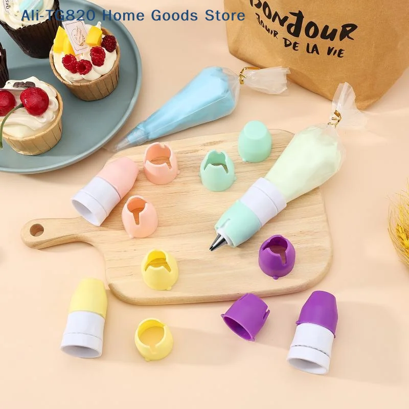 [TG820]Cake Nozzles Converter Pastry Tube Converter Tip Nozzles Adaptor Set Fondant Cake Decorating Tools Interconnecting Device