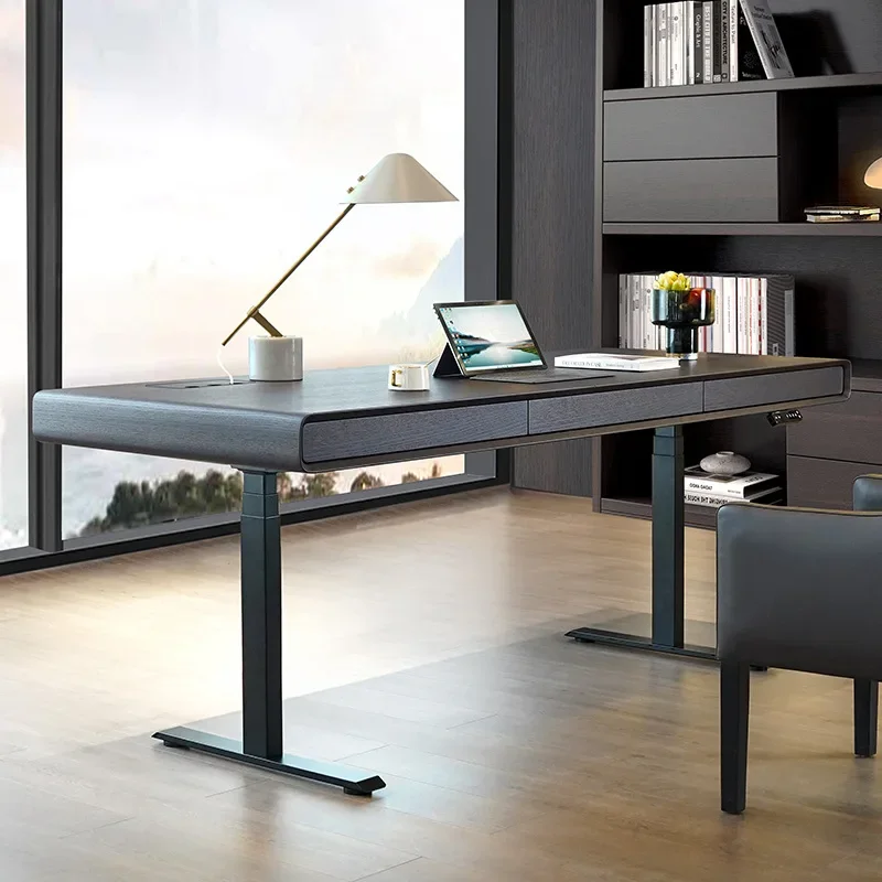 

Electric lifting desk desk writing desk Italian minimalist modern light luxury minimalist