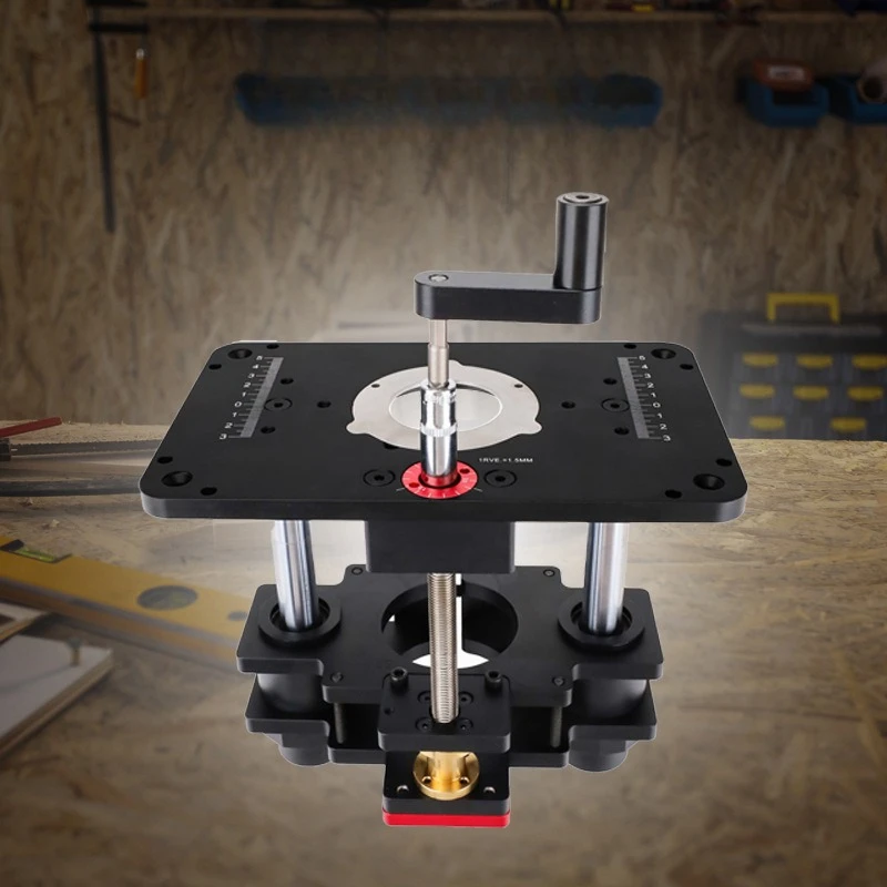 The Router Lift Is Suitable for Routers with A Diameter of 6.5 Cm 6.69cm Trimmer Upside Down Base Woodworking Table Trimming
