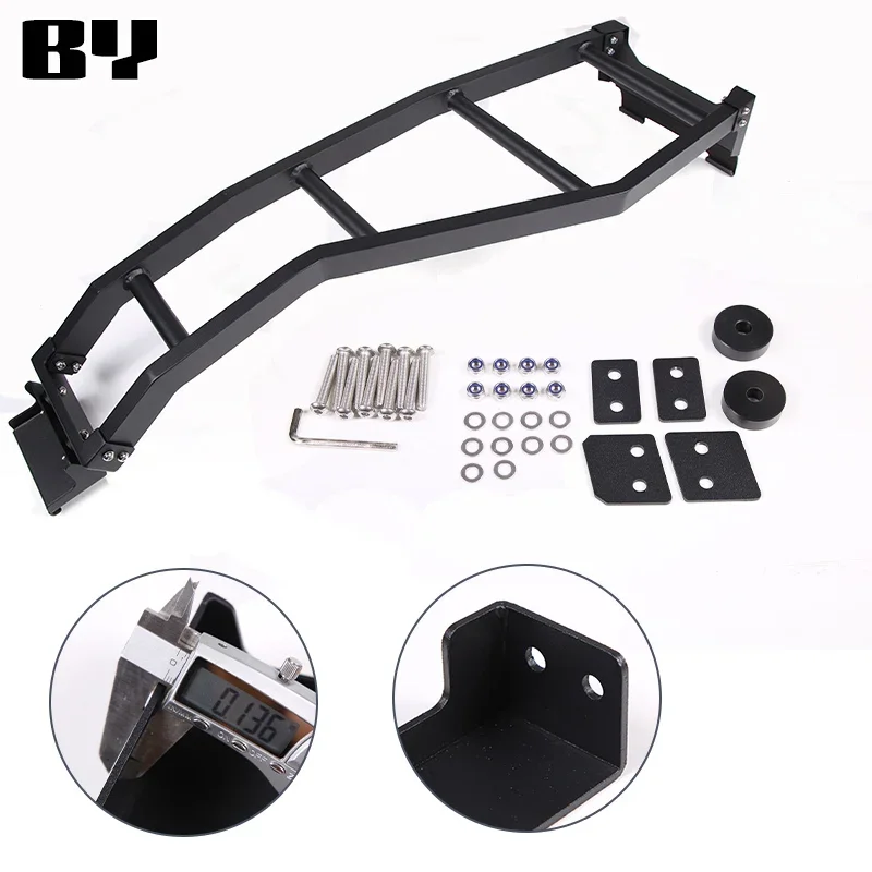 For Hummer H3 2005-2009 Aluminum Alloy Black Car rear tailgate Climbing Ladder Car External Accessories