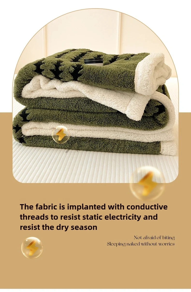 Warm Flannel Autumn Winter Blanket Super Soft Fluffy Queen Blanket Single Double Cozy Skin-friendly Multifunctional Nap Blanket