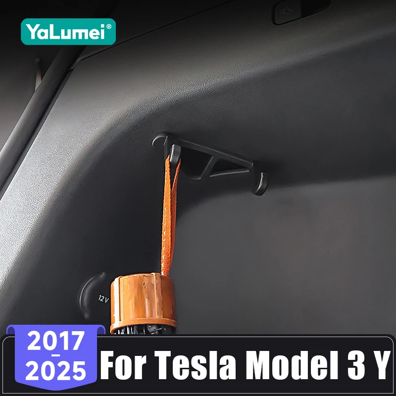 

Для Tesla Model 3 Y 2017 2018 2019 2020 2021 2022 2023 2024 2025 Автомобильный задний багажник, крючок для хранения, держатель, сумка для багажа, вешалка для зонта