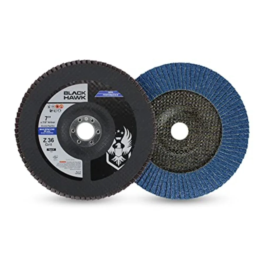 

Zirconia Grinding and Sanding Flap Discs T27 7" x 7/8" - 10 Pack
