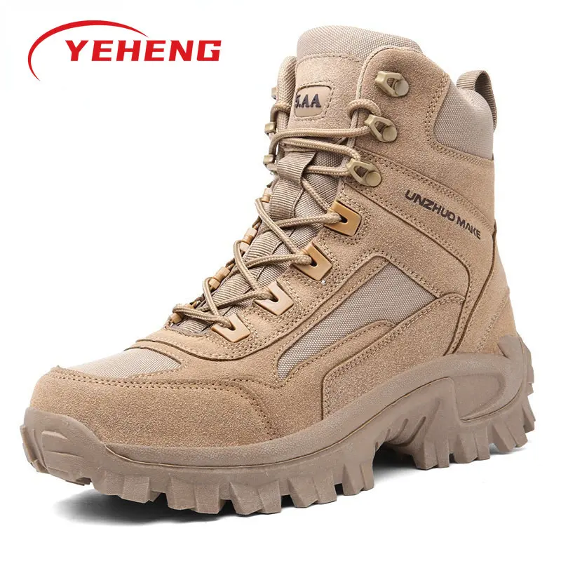 

Men's Military Boot Combat Mens Ankle Boot Tactical Army Boot Male Mountaineering shoes Work Safety Shoes Motocycle Desert Boots