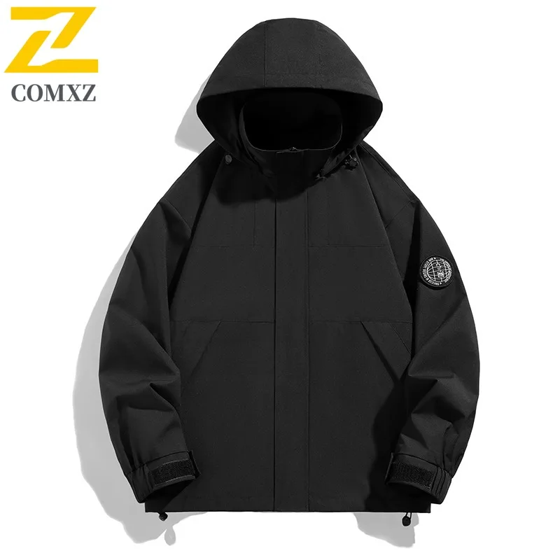 

Мужская куртка для отдыха COMXZ, новинка 2025, классическая цветная куртка с капюшоном для пешего туризма, легкая спецодежда, устойчивые к царапинам куртки для приключений на открытом воздухе