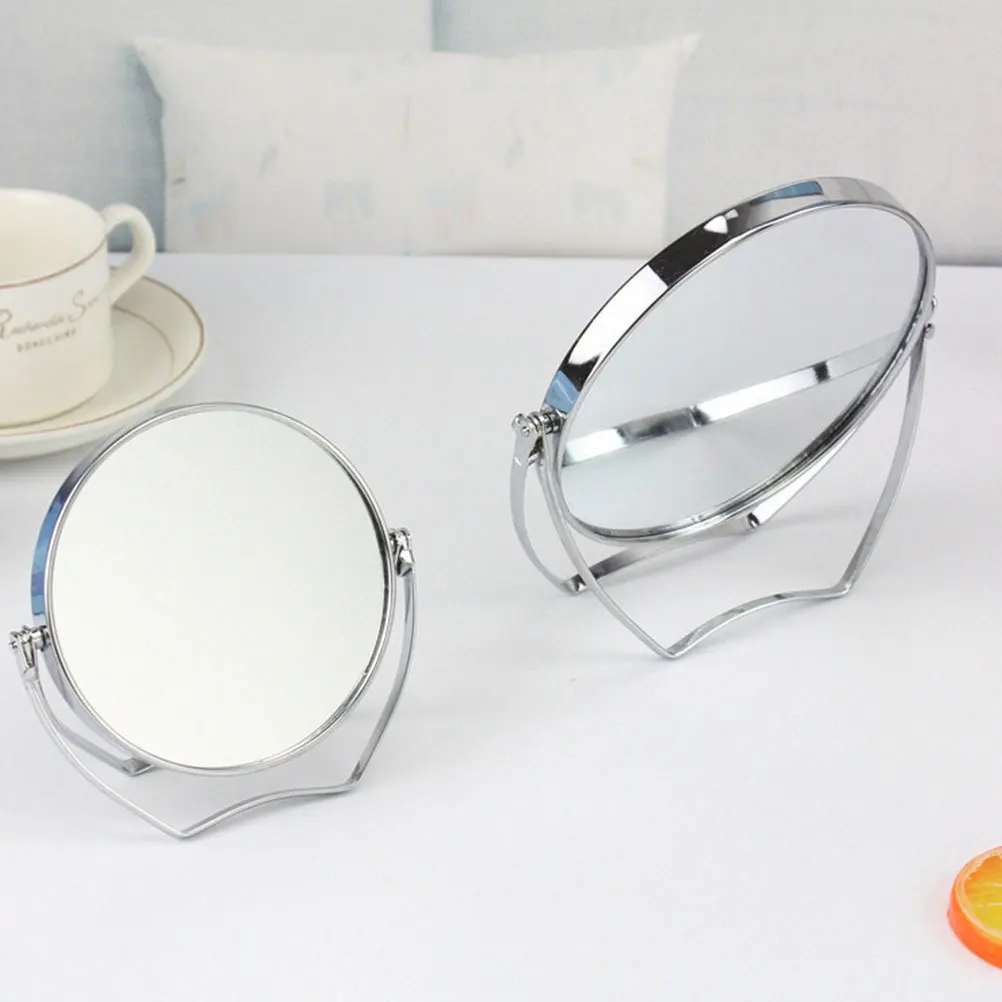 Roterende spiegel Desktop Opvouwbare metalen make-upspiegel High-Definition Glad oppervlak Gemakkelijk te onderhouden Verstelbare hoek
