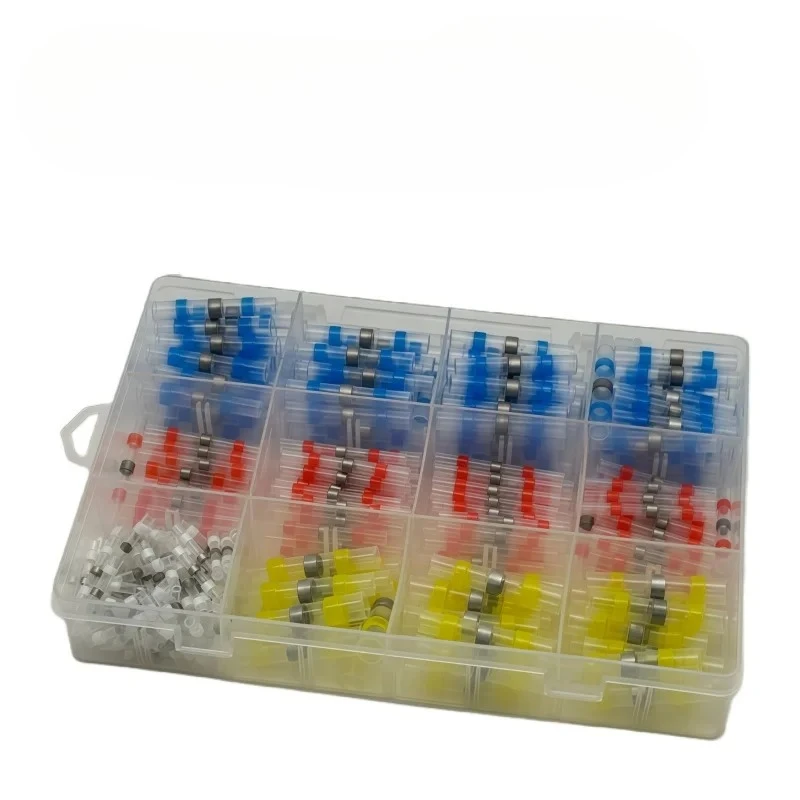 Solder Seal Wire Connector Boxed 3:1 Heat Shrink Sealed Insulated Butt Splice Terminal Waterproof Butt 300PCS