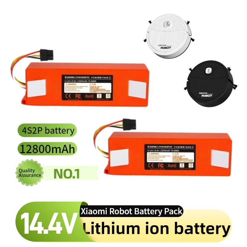 

For Xiaomi Roborock S55 S50 S51 S5 S60 S65 MAX S6 PartsOriginal 14.4V 12800mAh Robotic Vacuum CleanerReplacement Battery