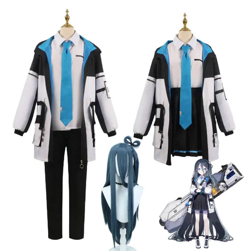 Arisu Game Cosplay Costume para Homens e Mulheres, Arquivo Azul, Peruca, Casaco, Uniforme Escolar, Festa de Halloween