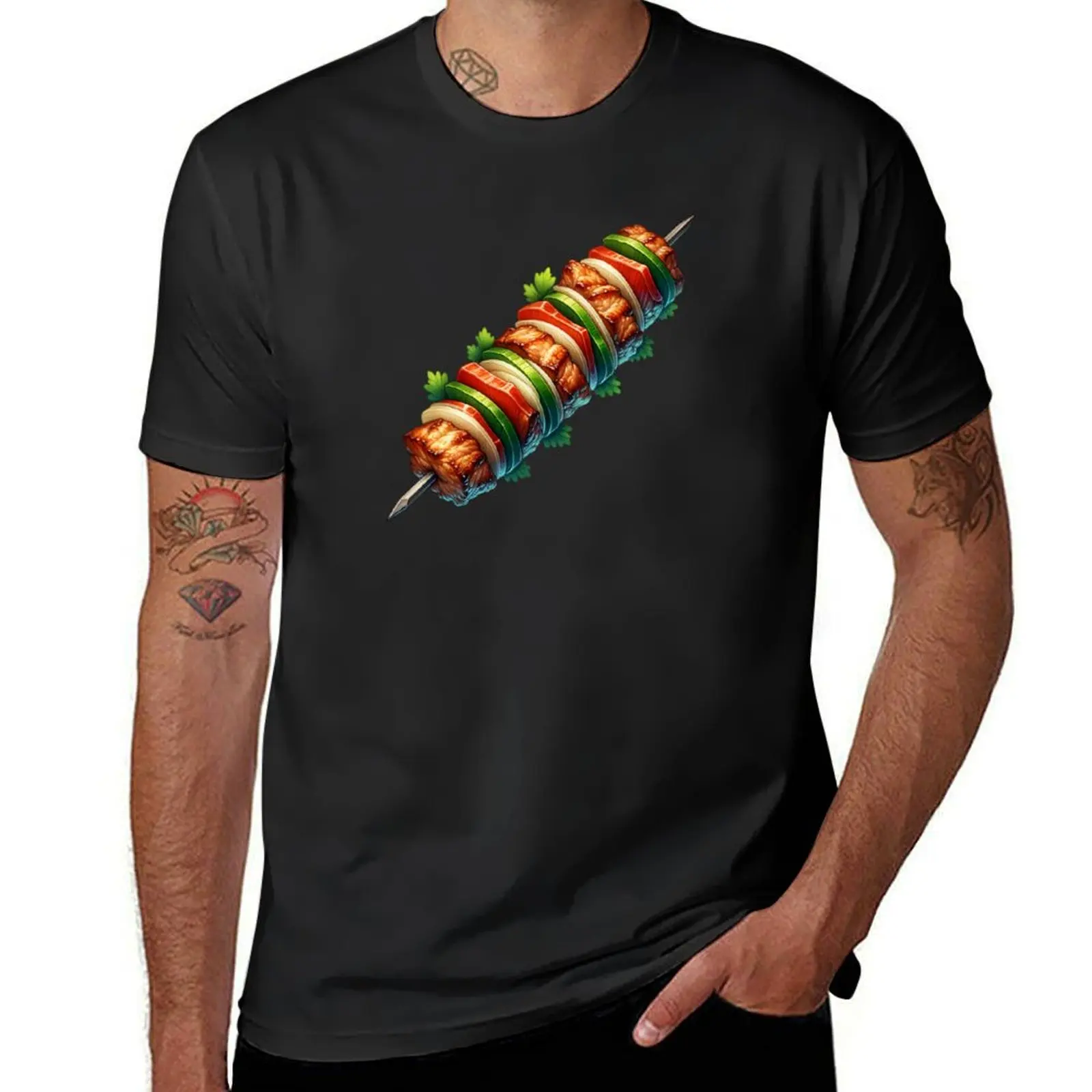 Shish Kebab Doner Kebab Food Meat Lover Gift T-Shirt plain blacks boys whites quick-drying big and tall t shirts for men