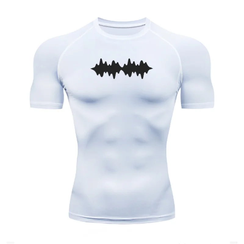Men's Quick Drying Casual T-Shirt Short Fitness Daily Outdoor Wear Versatile Stretchy Tee Tight Fit Sleeve Comfortable Stretch