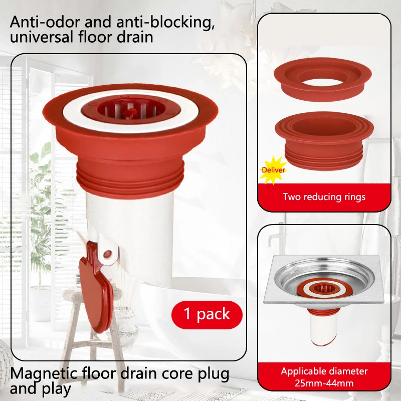 Backflow Preventer Shower Floor Drain Durable Dectable Anti-odor Fast Drainage Floor Drain Universal ABS Sink Strainer