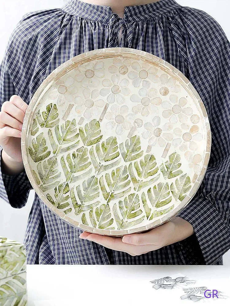 Creative Natural Nordic Seashell Fruit Tray Luxury Home Decor