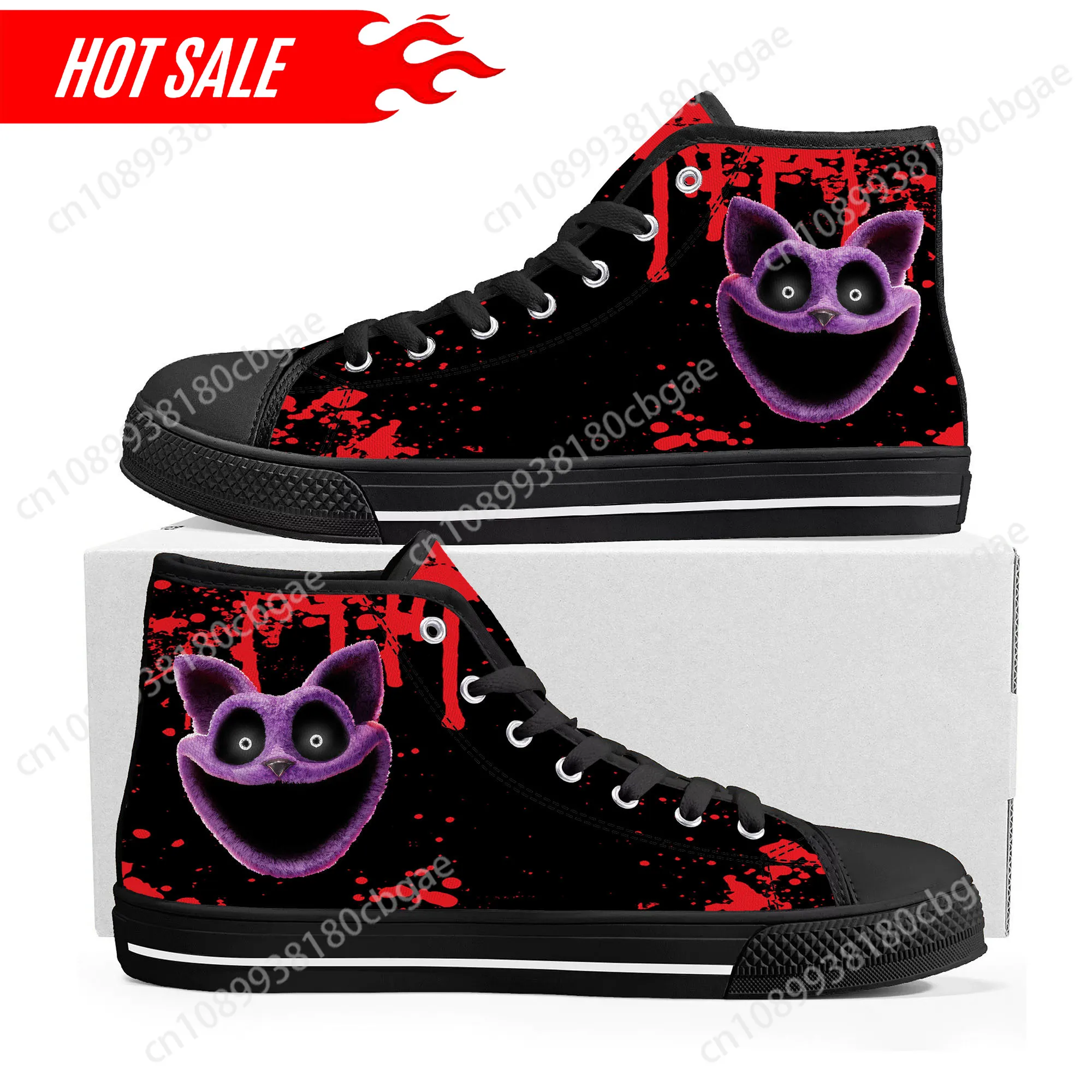 Hot CATNAP Monster Cat shoes High Top Sneakers Womens Teenager High Quality Canvas Sneaker couple Casual Shoe Customize Shoes