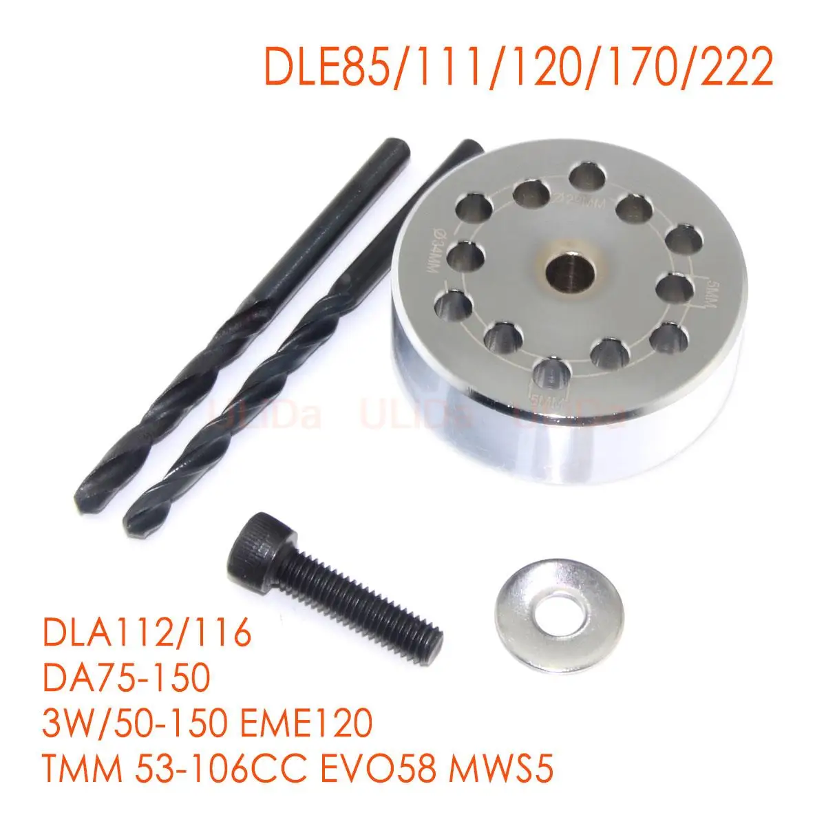 Propeller Drilling Jig For DLE85/110/120 170/222 DA70-150 3W/50-150 EME120 3W100 TMM 53-106CC EVO58 MWS5 RC Airplane Gas Engines