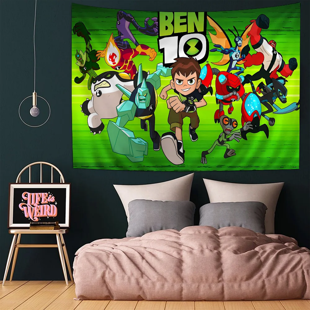 Tapisserie de dessin animé américain Ben 10, polymères de sol coordonnants, décor de blanchisserie, balcon, salon d'enfant, tapis ménagers