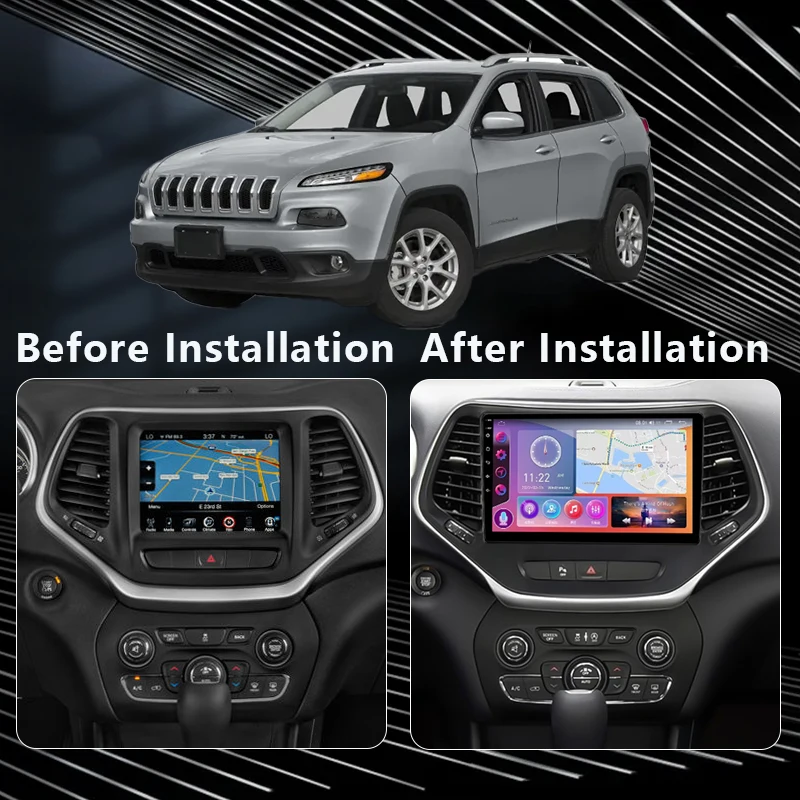 MAMSM Android 12 Car Radio For Jeep Cherokee 5 KL 2014 - 2020 Video Multimedia Bluetooth Player Navigation GPS 4G Carplay stereo