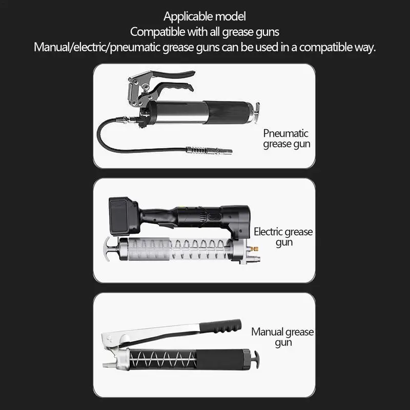 Hardness Durable Grease Guns Coupler Heat-resistant Grease Nozzle With 6 Cleats Machinery Auto Repair Lock Clamp Grease Nozzle