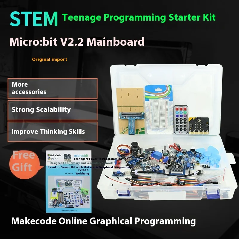 microbit-v2-development-board-kit-bbc-microbit-robot-python-coding-expansion-board-programming-kit-electronic-kit