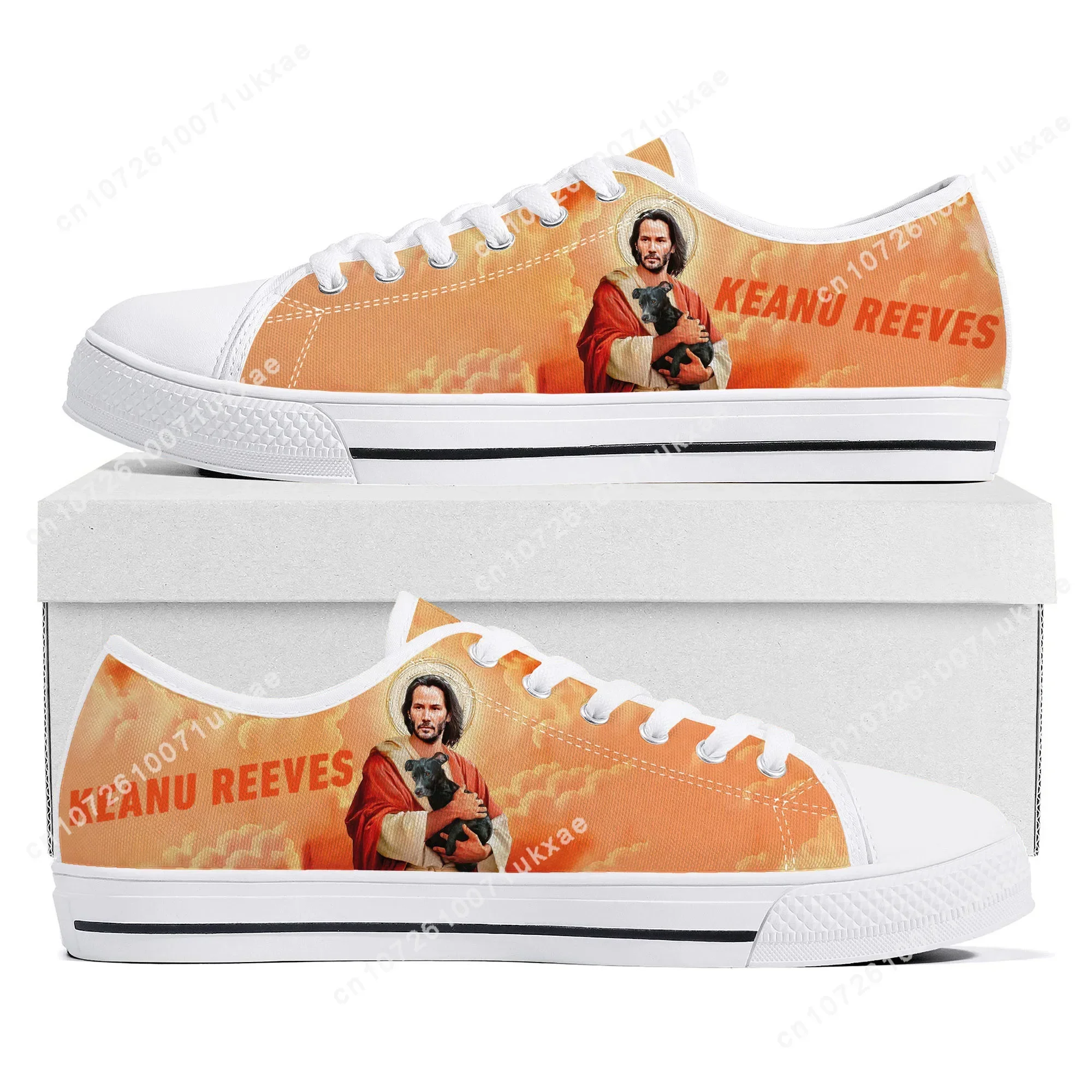 Keanu Reeves Low Top Sneakers Mens Womens Teenager Canvas High Quality Sneaker Casual Custom Made Shoes Customize DIY Shoe