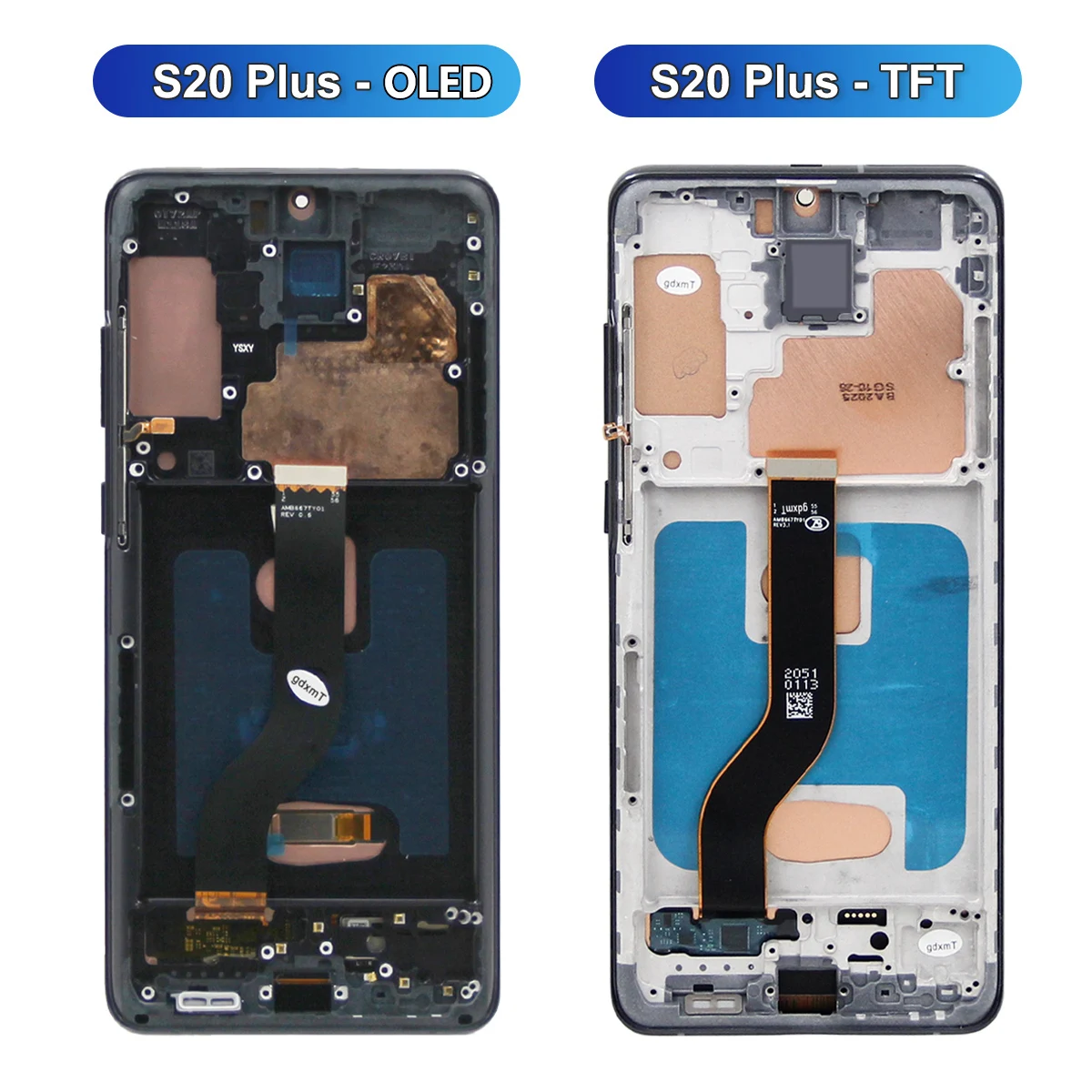 OLED / TFT For Samsung S20 Plus G985 G986 LCD Display Touch Screen Digitizer with Frame Replacement For Samsumg S20+