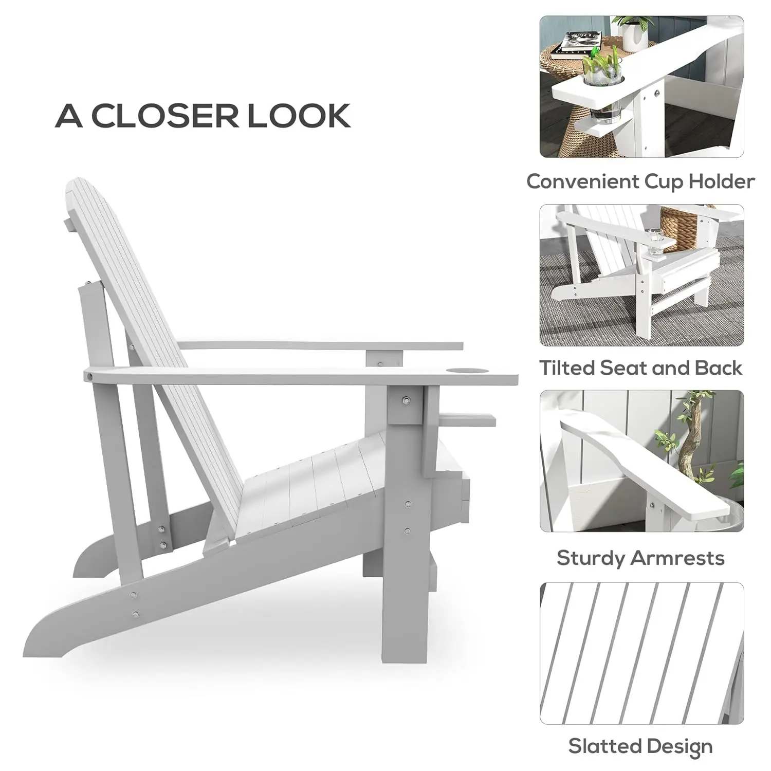 Wooden Adirondack Patio Chair 5