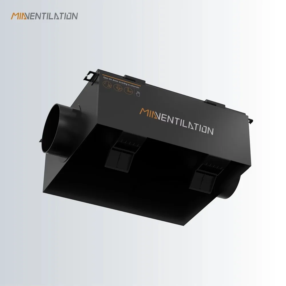 Commercial Kitchen Ceiling Carbon Filter Smoke Ventilation System 1000m3/h Restaurant Air Purifier
