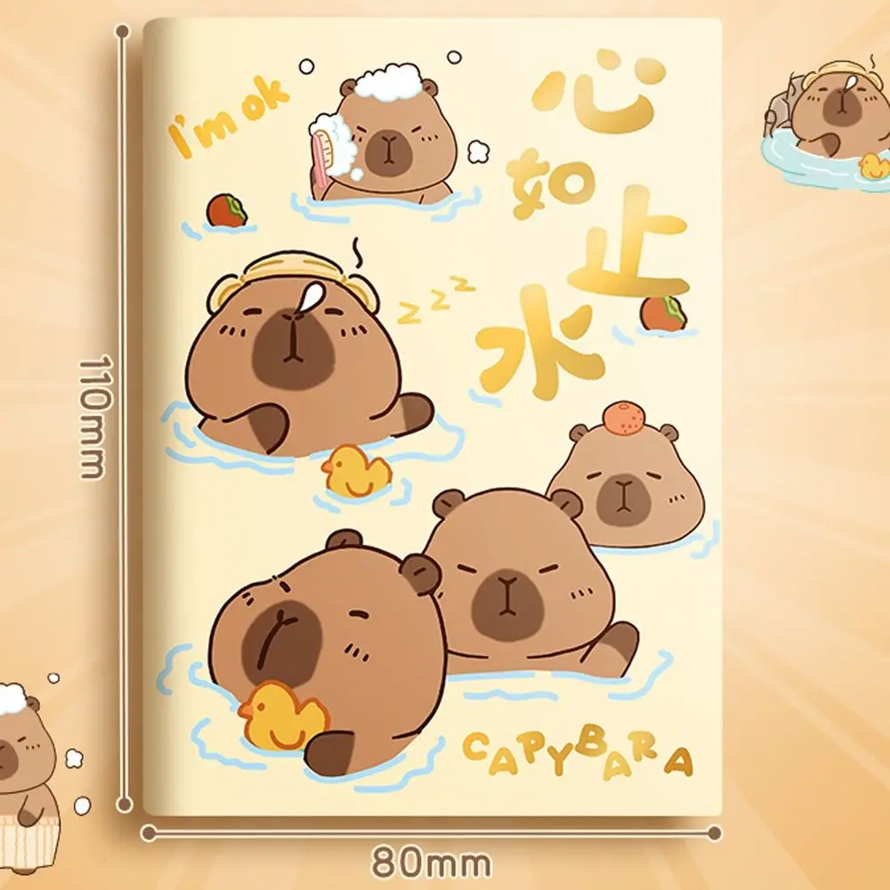 Thickening Capybara Notebook INS Memo Notes A7 Pocket Notepad Cartoon Portable Portable Mini Notebook School &office Supply