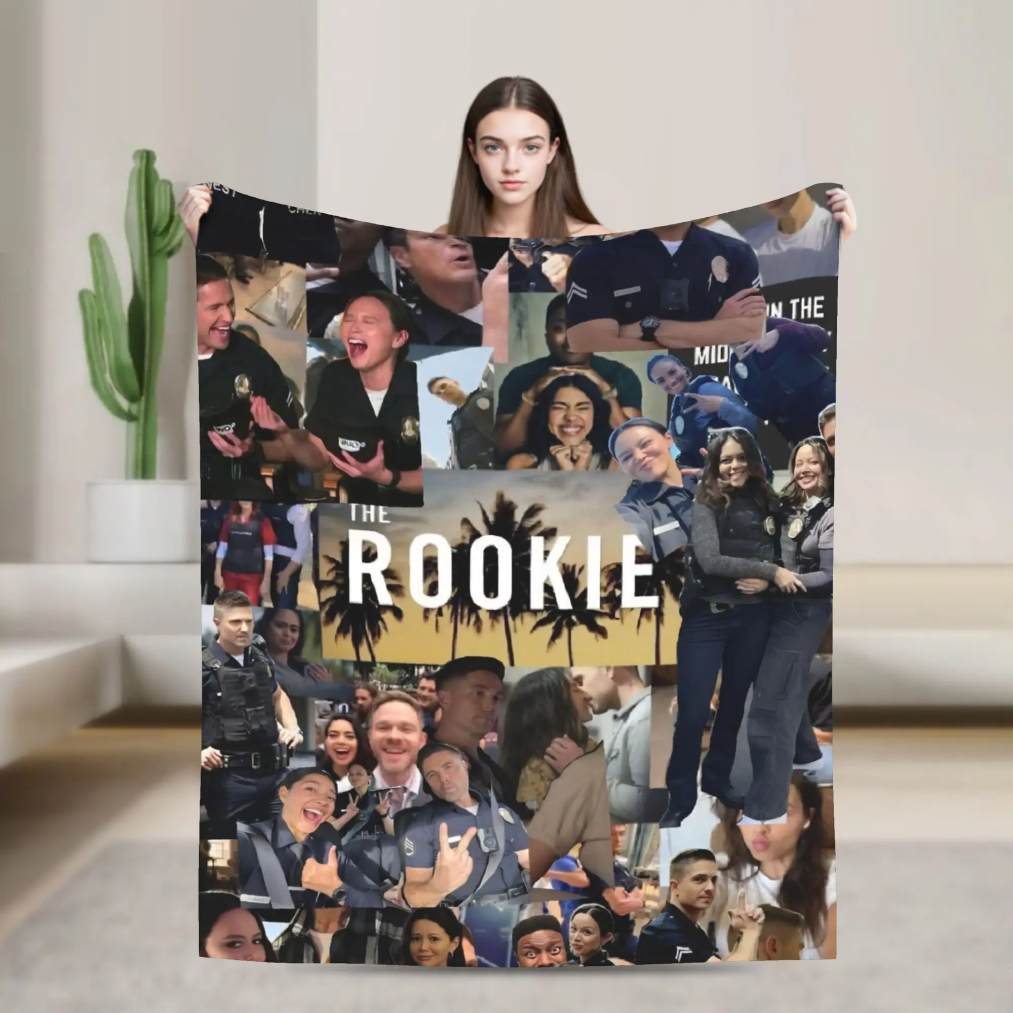 Limited The Rookie Flannel Blanket  Soft Warm Throw Blanket for Couch Chair Airplane Travel Fluffy Bedspread Sofa Bed Cover