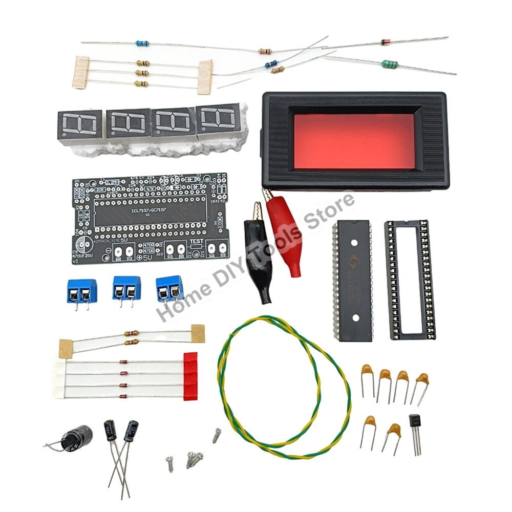 ICL7107 Digital Low Resistance Tester DIY Electronic Kit Module DC 5V 35mA High Precision Tester Soldering Training