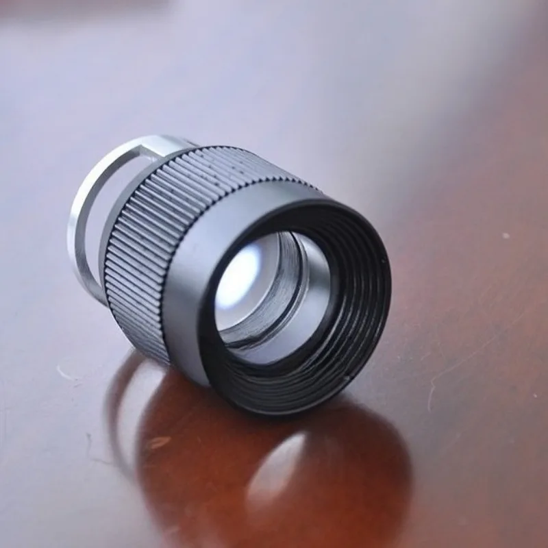 10X Magnifier Pocket Stand Cylinder Metal Loupe Measuring Magnifying Glass with Scale for Jewelry Observation Helping Hands