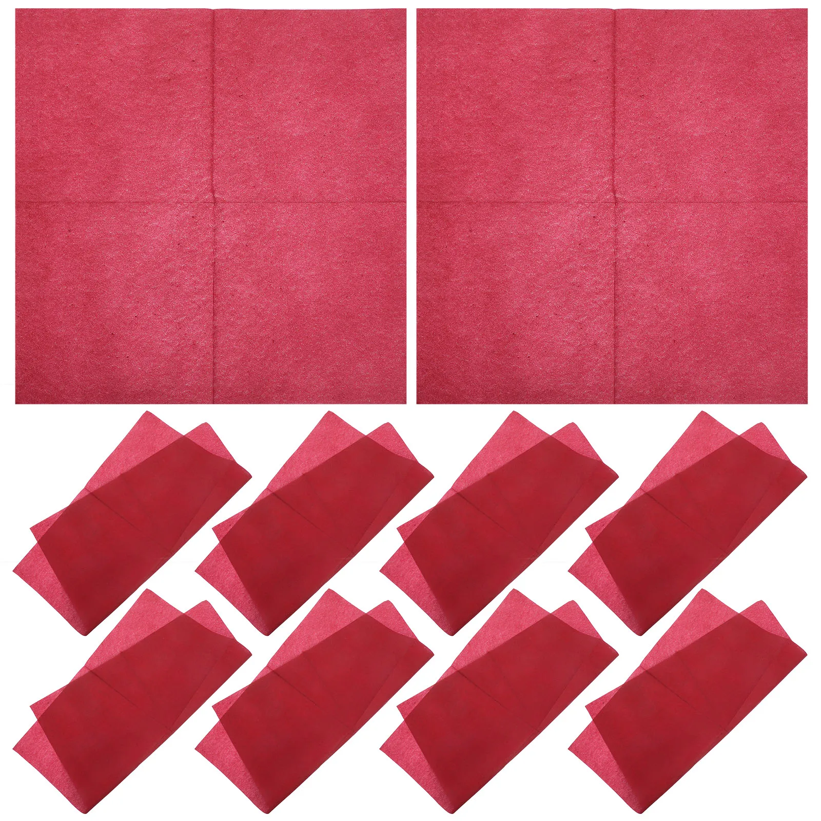

50 pcs Disposable Cocktail Napkins Paper Beverage Square Party Bar Restaurant Christmas Birthday Wedding Baby Shower Dark Red