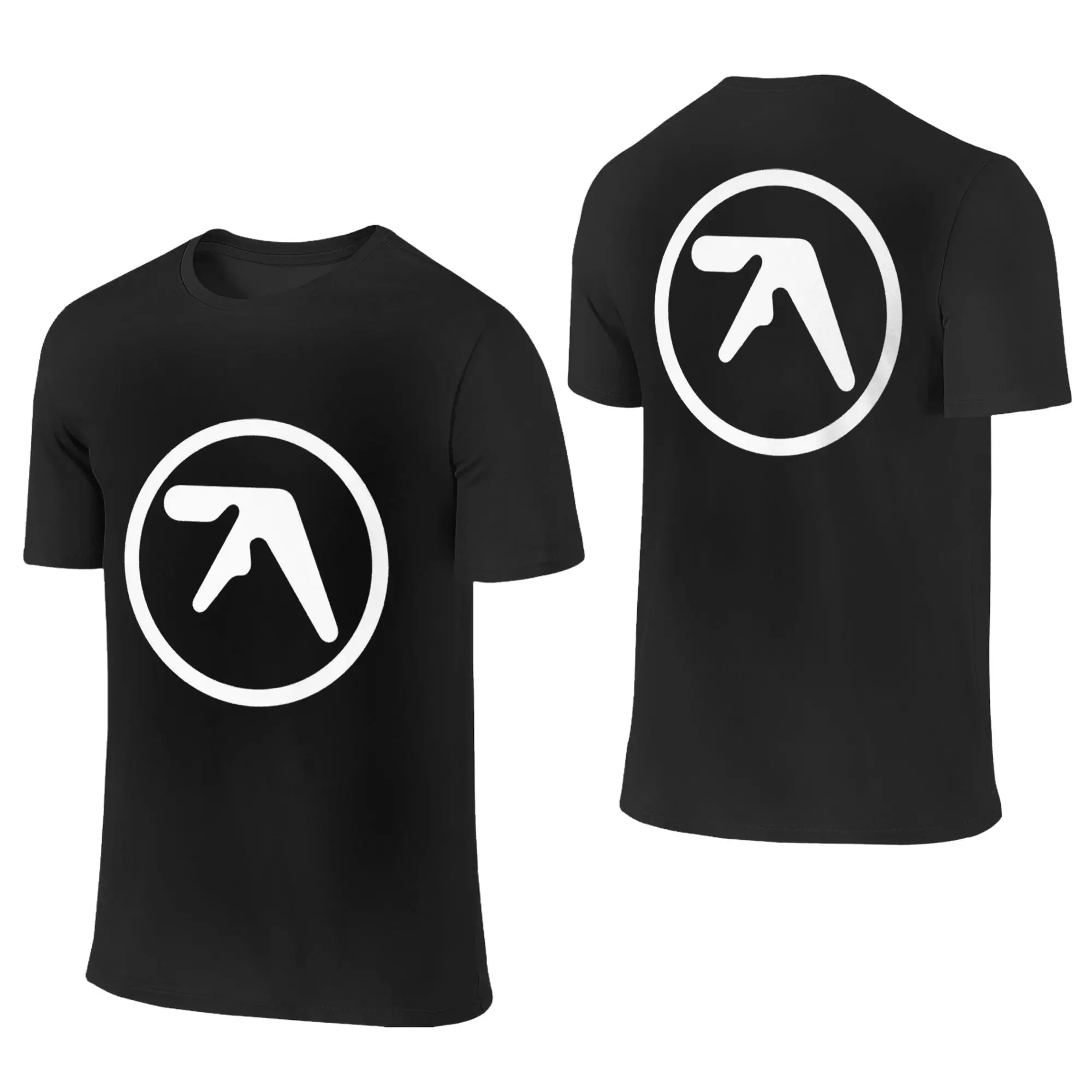 100% Cotton Aphex Twin Creative Y2K logo T-Shirt Men's Double Sided T Shirt Men Round Neck Summer Shirts Tops Oversized