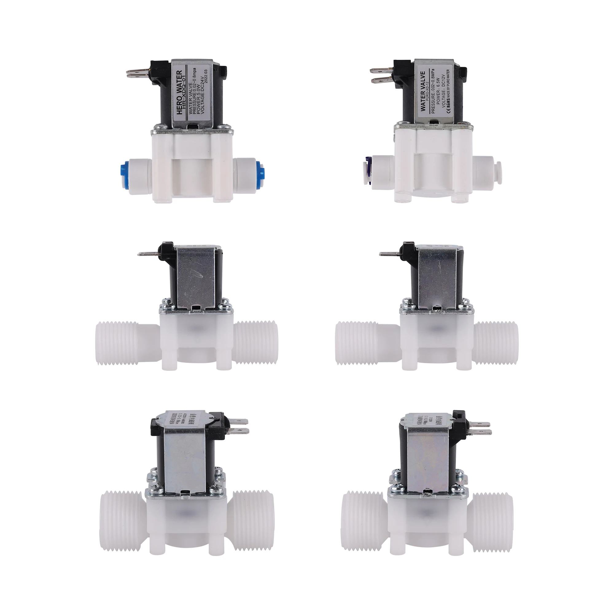 DC 12V AC 220V válvula solenoide de entrada eléctrica normalmente cerrada 1/2 \