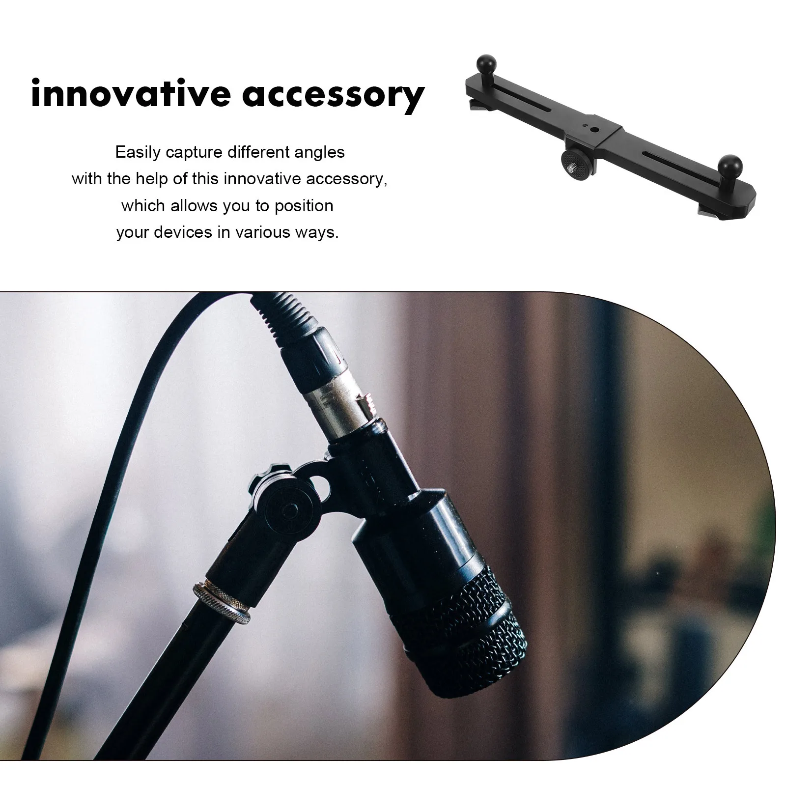 

Tripod Mount Phone Clip Light Bar Bracket Camera Mount Extension Bar for Vlog Video Microphone Tripod Extension
