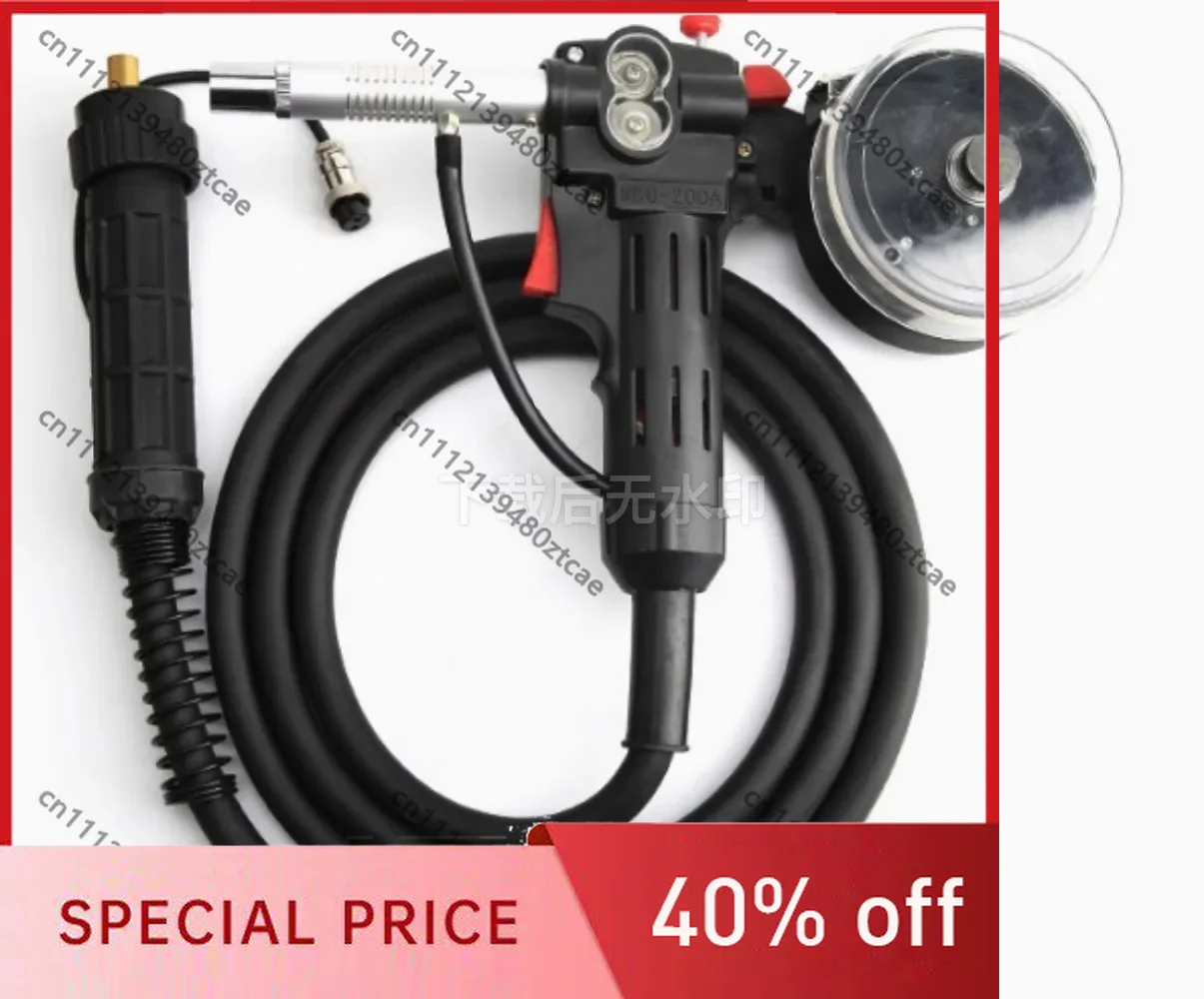 200A Gas Shielded Welding Torch, EU Interface Welding Gun, 3m/5m Cable for Welding Machine