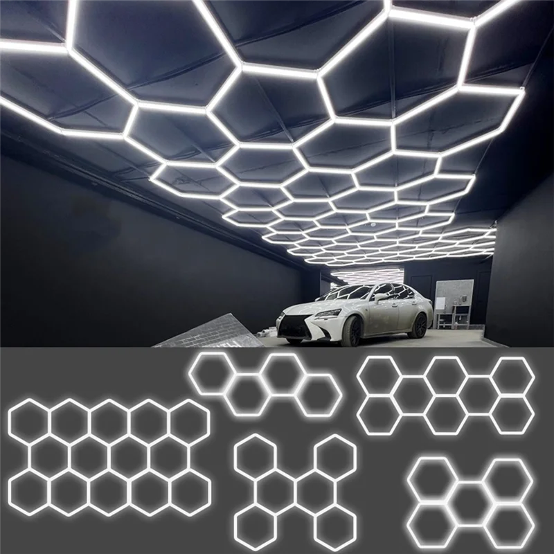 BAAR-Honeycomb Led DIY Garage Licht Hexagon Led Lamp Buis Voor Show Auto Body Repair Gym 220V