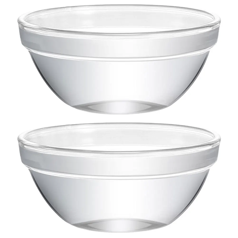 

2Pcs Transparent Glass Bowls Small Pudding Bowls for Desserts Snacks Sauces Condiments Stackable Kitchen Prep Serving Food