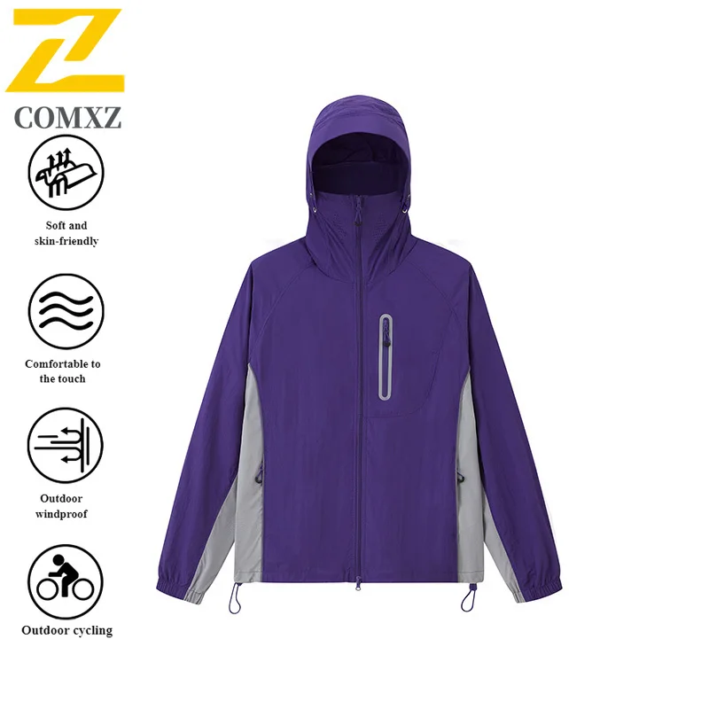 

EIAO Summer Outdoor UV Protection Jacket UPF50+ Waterproof Lightweight Ice Silk Sun Hoodie for Hiking Men Women Camping Fishing